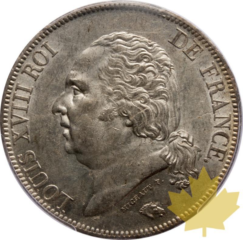 FRANCE-1822K-5 FRANCS BORDEAUX-Louis XVIII 1814-1815-PCGS AU58 - 20250527170054_FRANCE-1822K-5FRANCS-a.jpeg