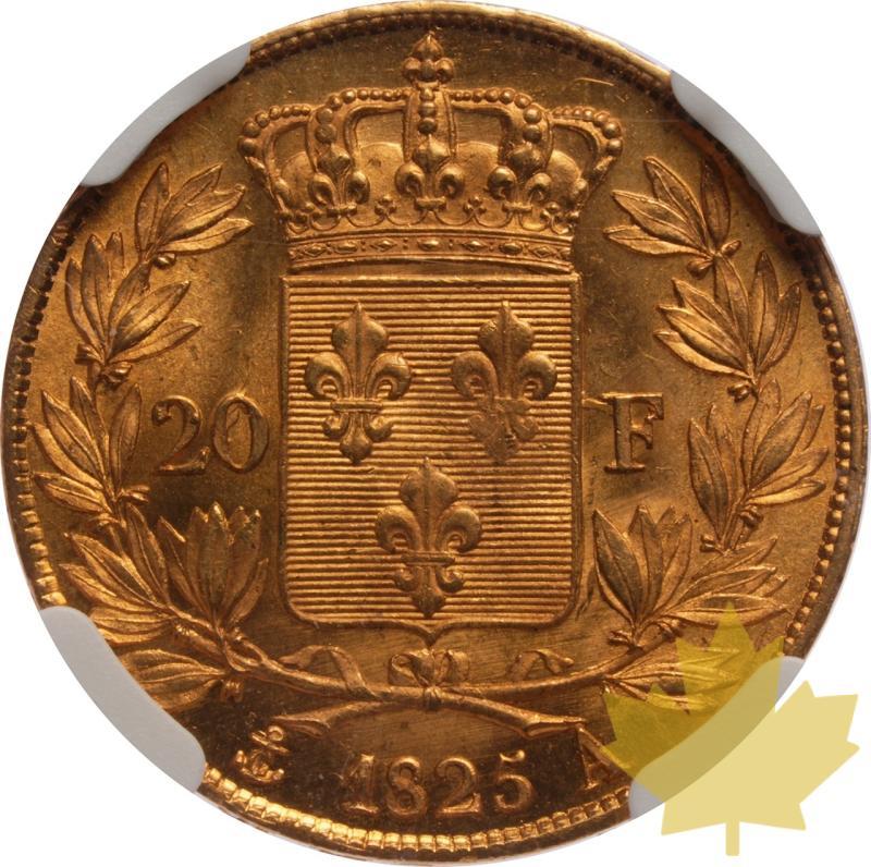 FRANCE-1825 A-20 FRANCS-CHARLES X-NGC AU58 - 20250527170154_FRANCE-1825A-20FRANCS-r.jpeg