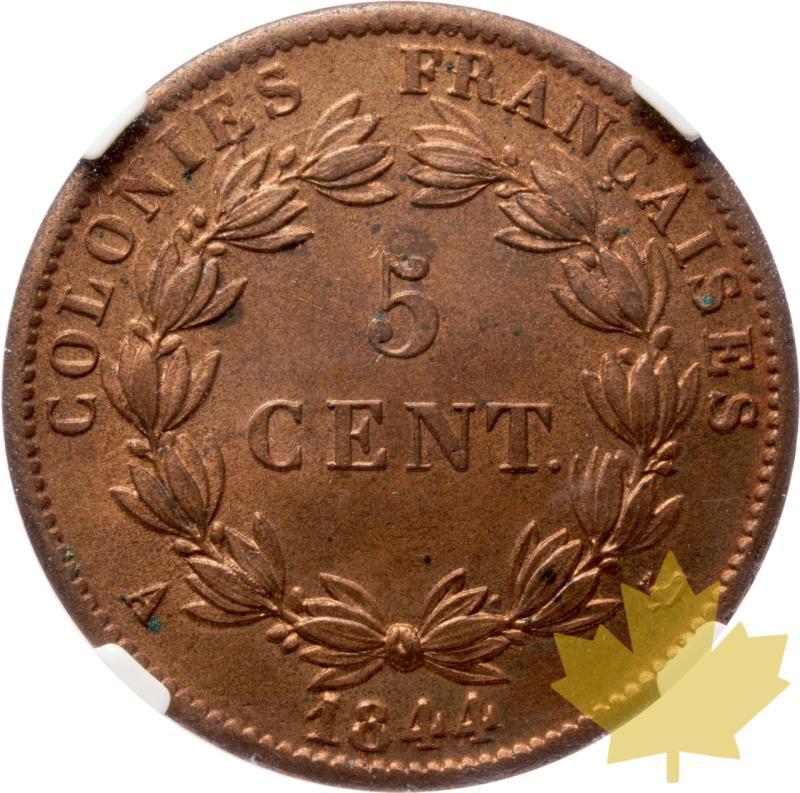 COLONIES FRANCAISES-1844 A-5 CENTIMES-NGC MS63 RB - 20250528111042_FRENCHCOLONIES-1844-R.jpeg