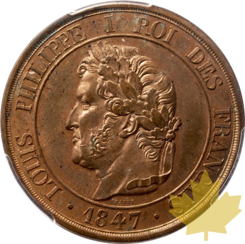 FRANCE-1847-ESSAI PROVA DA 5 CENTIMES A LA CHARTE-PCGS SP64RB - 20250528112809_FRANCE-1847-ESSAIPROVA-a.jpeg