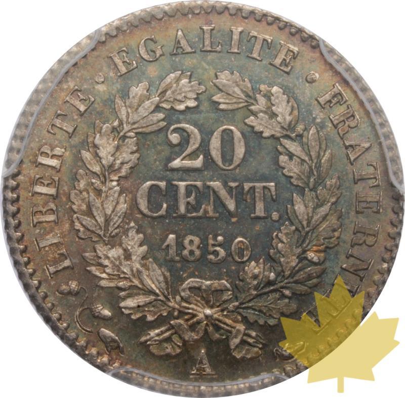 FRANCE-1850 A-20 CENTIMES-PCGS MS64 - 20250528113631_FRA-1850A-20CENTIMES-r.jpeg