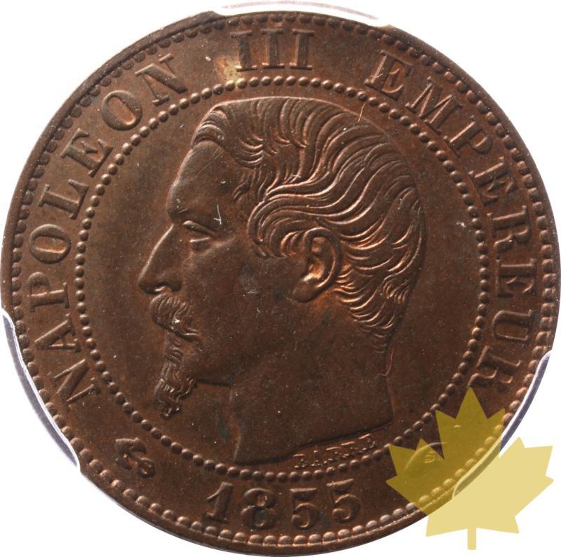 FRANCE-1855A-5 CENTIMES-NAPOLEON III-PCGS MS62BN-ANCRE - 20250602095534_FRANCE-1855A-5CENTIMES-a.jpeg