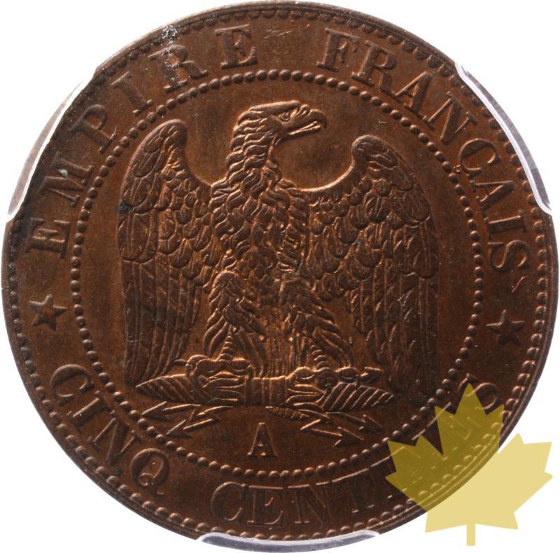 FRANCE-1855A-5 CENTIMES-NAPOLEON III-PCGS MS62BN-ANCRE - 20250602095534_FRANCE-1855A-5CENTIMES-r.jpeg