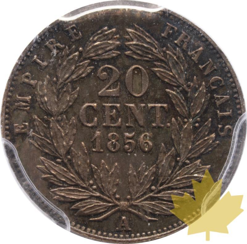 FRANCE-1856-A-20 CENT-UNIFACE-PCGS SP65 - 20250602101236_FRANCE-1856-A-20CENT-A.jpeg