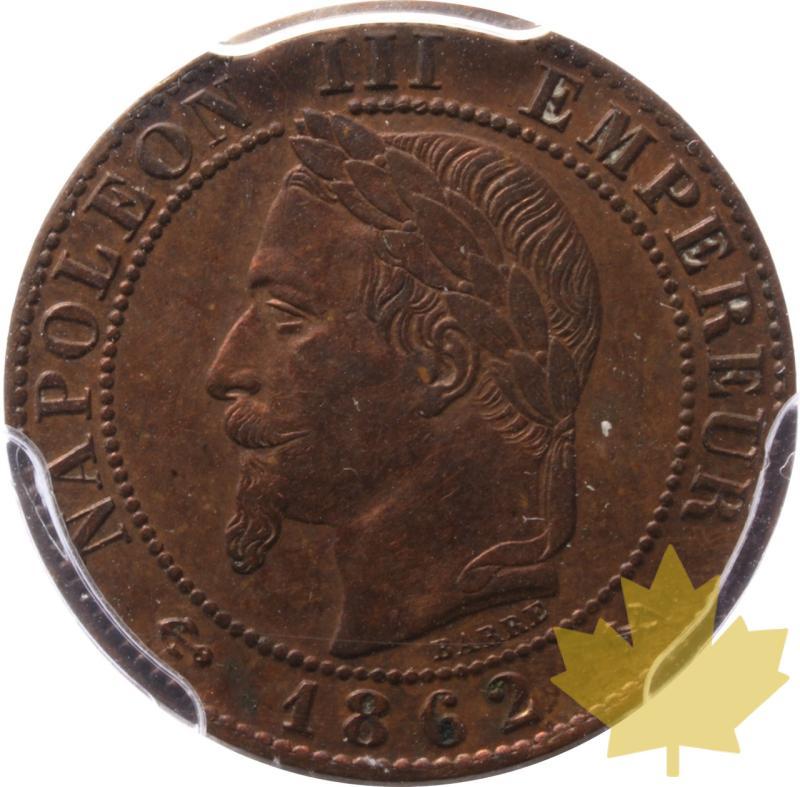 FRANCE-1862 K-1 CENTIME-PCGS AU55 - 20250602102139_FRANCE-1862K-1CENT-a.jpeg