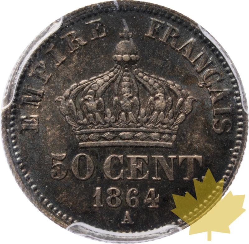 FRANCE-1864A-50-CENTIMES-NAPOLEON III-PCGS MS64 - 20250602102516_FRANCE-1864A-50-CENT-r.jpeg