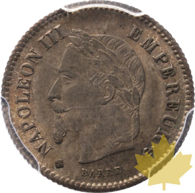 FRANCE-1867BB-20 CENTIMES-Napoleon III-PCGS MS64 - 20250602125733_FRANCE-1867BB-20CENTI-a.jpeg