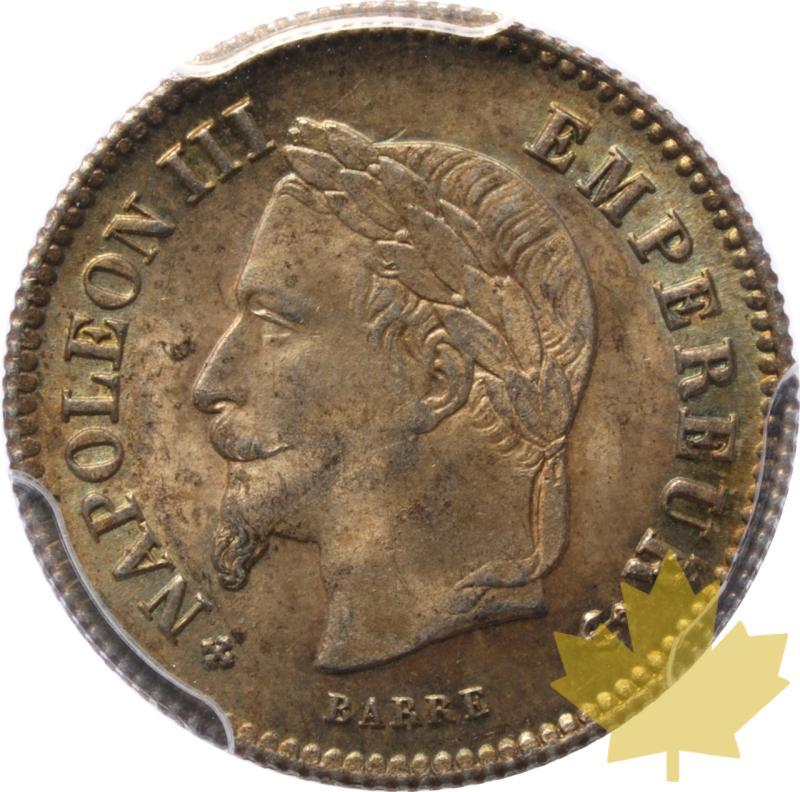 FRANCE-1867BB-20 Centimes-Secondo Impero-PCGS MS65 - 20250602125907_FRANCE-1867BB-20Centimes-a.jpeg