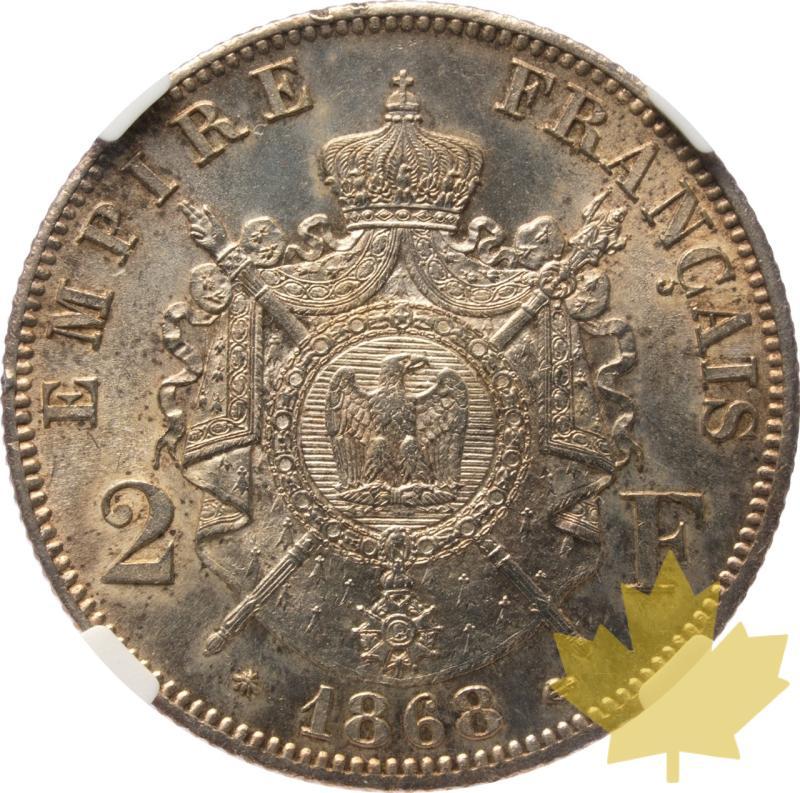 FRANCE-1868A-2 FRANCS-NAPOLEON III-NGC MS63 - 20250602130142_FRANCE-1868A-2FRANCS-r.jpeg