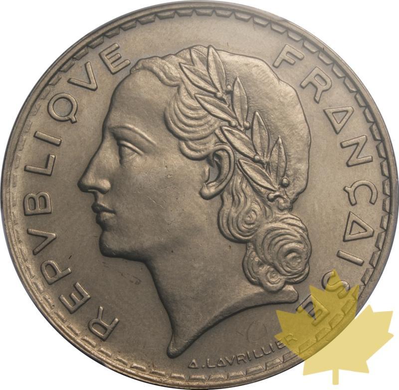 FRANCE-1933-5 FRANCS-Lavrillier-ESSAI-PCGS SP65 - 20250602134605_FRANCE-1933-5FRANCS-a.jpeg