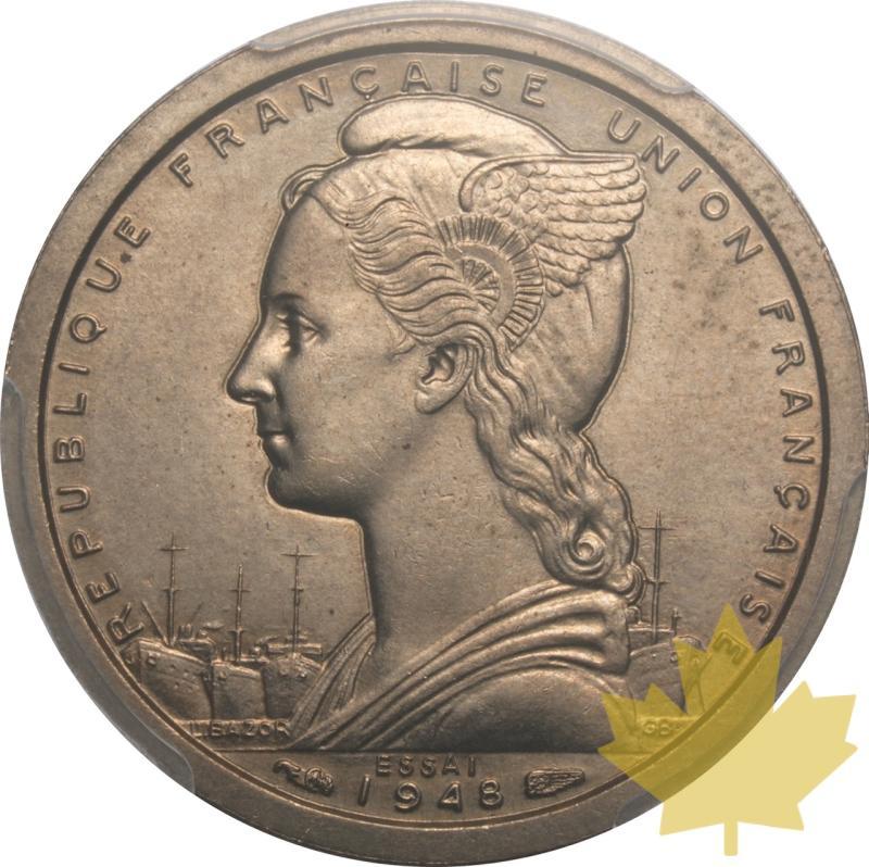 SOMALIE-1948-1 FRANC ESSAI-PCGS SP65 - 20250602134818_SOMALIE-1948-1FRANC-a.jpeg