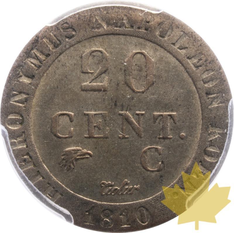 GERMANIA-1810 C-WESTPHALIE-20 CENTIMES-PCGS AU58 - 20250602135408_GERMANIA-1810C-WESTP-r.jpeg