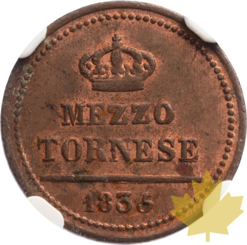 ITALIA-1835-1/2 TORNESE-Ferdinando II-NGC MS62 RB - 20250602151006_ITALIA-1835-12TORNESE-R.jpeg