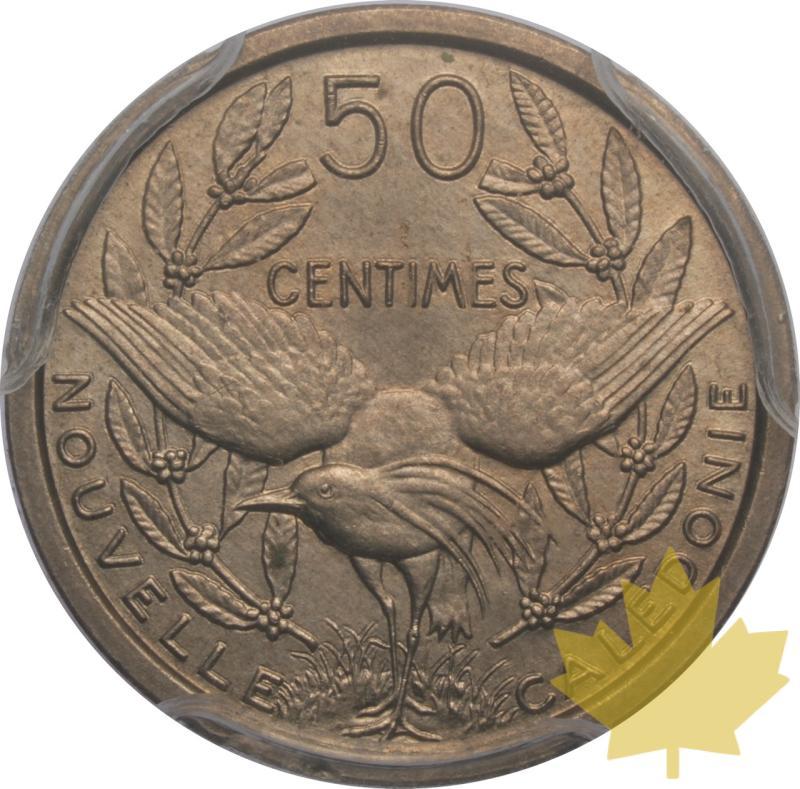 NEW CALEDONIA-1949-50 CENTIMES ESSAI-PCGS SP66+ - 20250603141830_NUOVACALEDONIA-1949-50CENT-R.jpeg