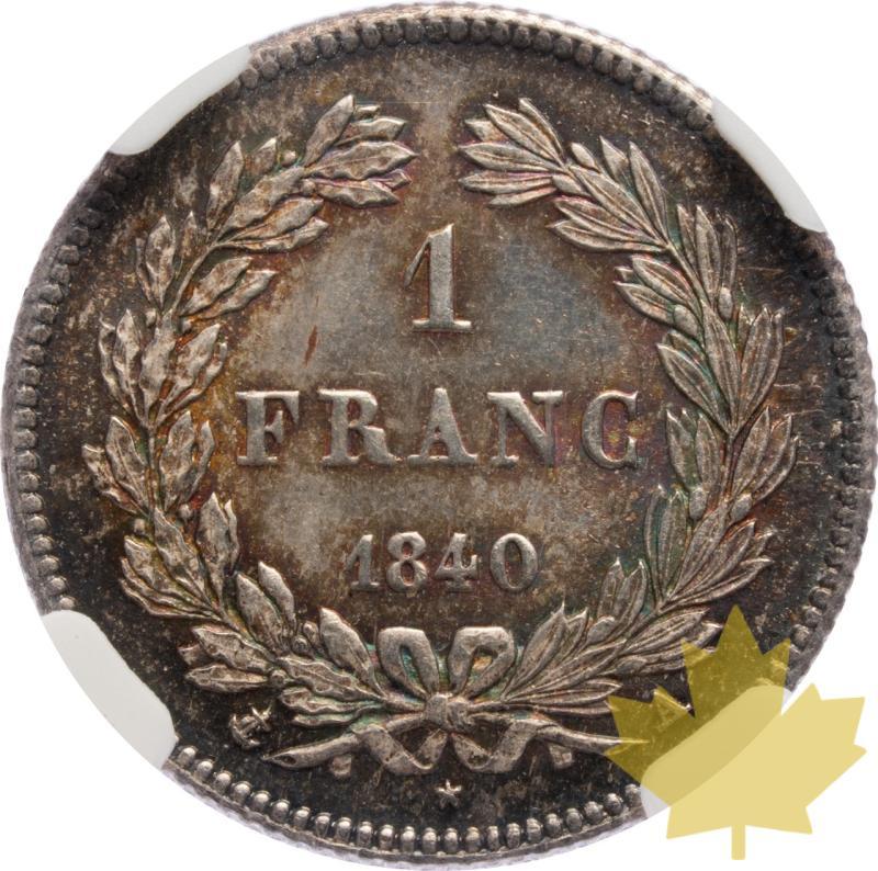 FRANCE-1840 A-1 FRANC-LOUIS PHILIPPE-NGC MS62 - 20250604090327_FRANCE-1840A-1FRANC-r.jpeg