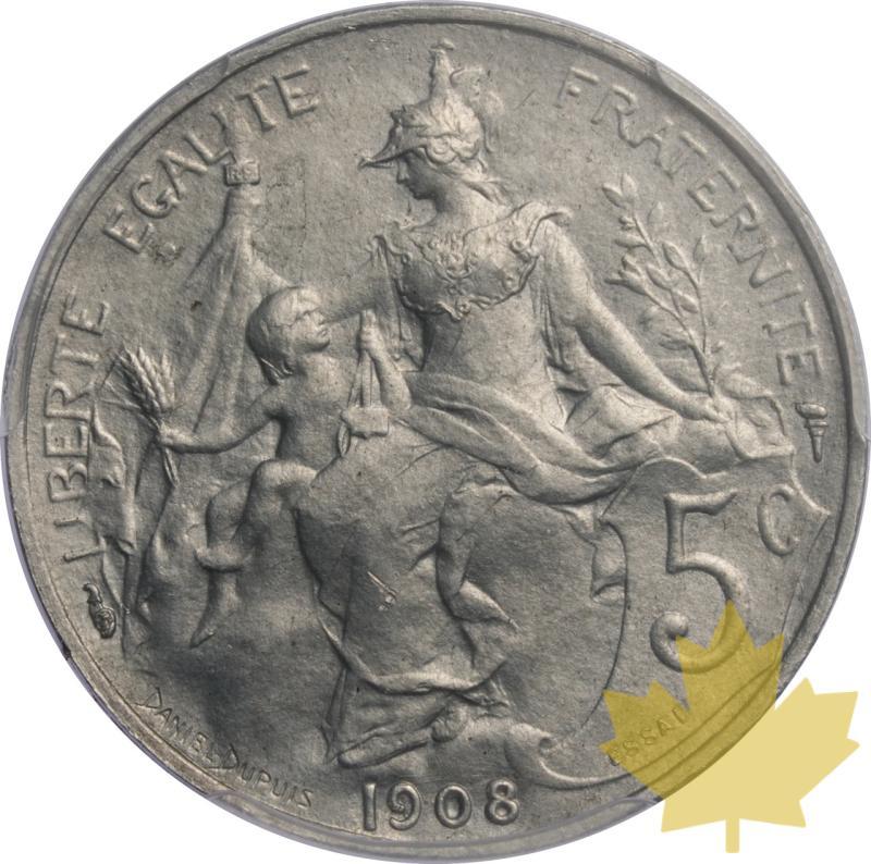 FRANCE-1908-5 CENTIMES DUPUIS-PCGS SP64 - 20250605131954_FRANCE-1908-5CENTIMES-r.jpeg