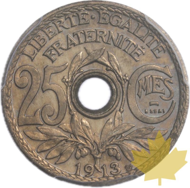 FRANCE-1913-25 CENTIMES LINDAUER-ESSAI-PCGS SP64 - 20250605132235_FRANCE-1913-25CENTIMES-r.jpeg