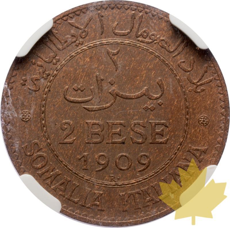 SOMALIA-1909R-2 BESA-VITTORIO EMANUELLE III-MS64BN MATTE - 20250605140255_SOMALIA-1909R-2BESA-VITT-r.jpeg