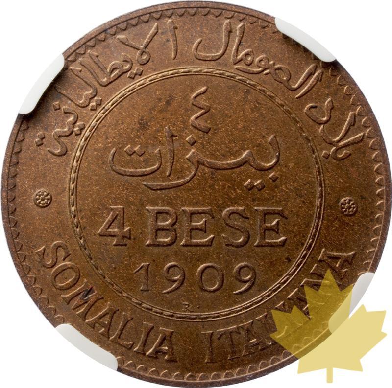 SOMALIE-1909R-4 BESE-VITTORIO EMANUELLE III-MS64BN MATTE - 20250605140500_SOMALIE-1909R-4BESE-r.jpeg