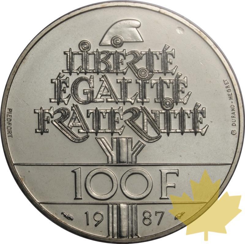 FRANCE-1987-100 FRANCS PIEFORT-LA FAYETTE-PCGS SP67 - 20250605142729_FRANCE-1987-100FRA-r.jpeg