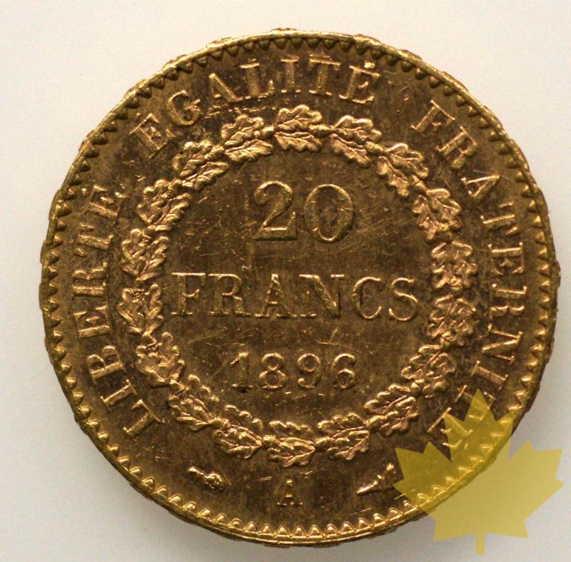 FRANCE-1896A-20 FRANCS-SUP-FDC-torche rare - 22janvier-02.jpg