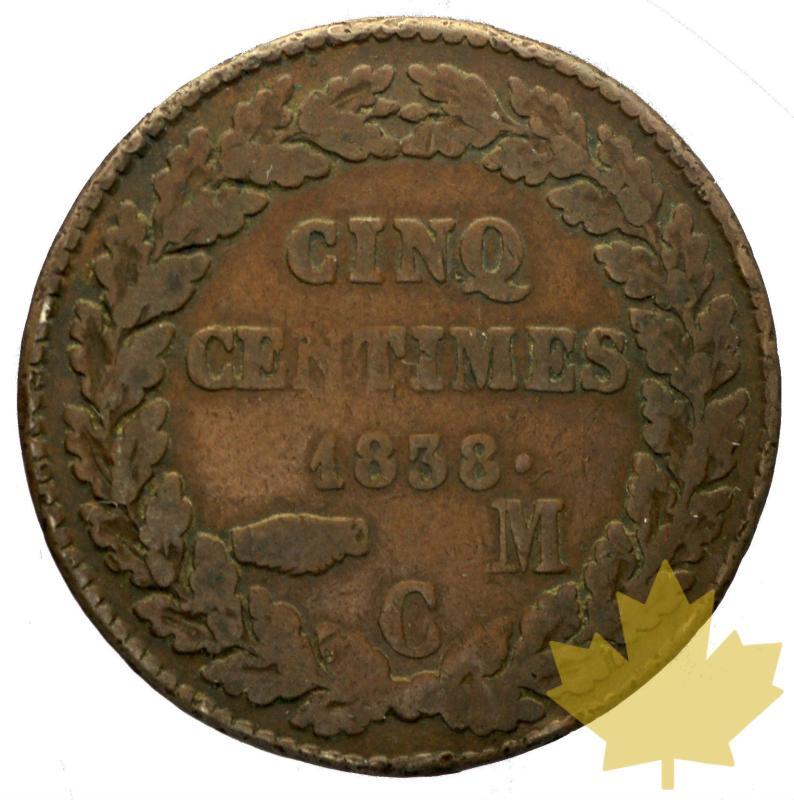 MONACO-1838-5 CENTIMES -HONORE V-B - 8-11-2013-30.JPG