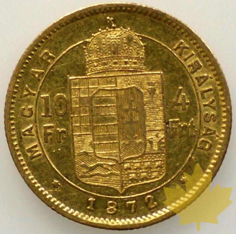 HONGRIE-1872-10 Frs-4FI-TTB-SUP - DSC09325.JPG