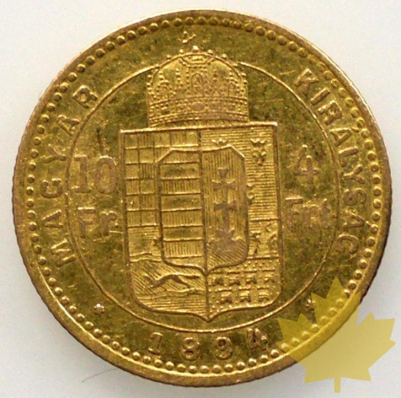 HONGRIE-1884-10 Frs-4FI-TTB - DSC09339.JPG
