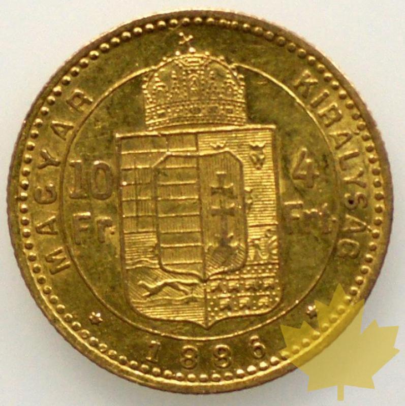 HONGRIE-1870-10 Frs-4FI-TTB-SUP - DSC09346.JPG