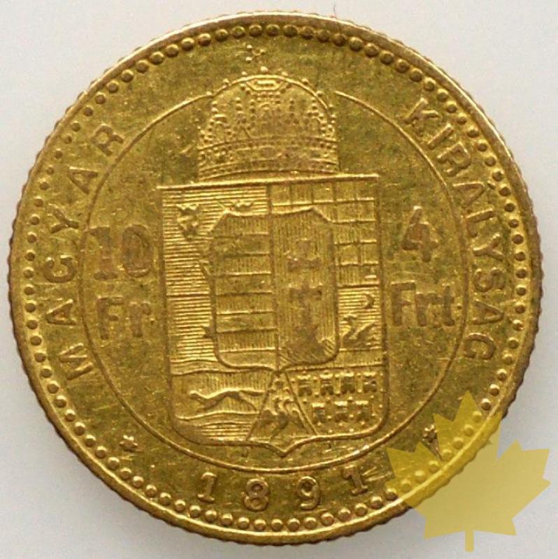 HONGRIE-1891-10 Frs-4FI-TTB-FIUME - DSC09356.JPG