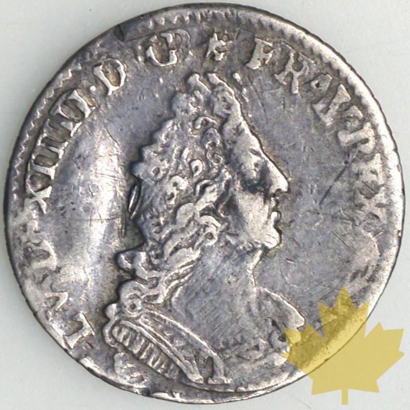 FRANCE-1696D-1/12 Ecu aux Palmes-Louis XIV - L14-1-12ECU1696DG119TB-180A.jpg