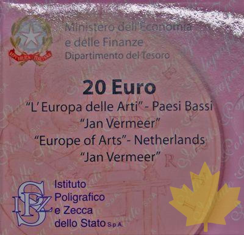 ITALIE-2008-20€ Or-L'Europa delle belle arti-PAESI BASSI - 1255538986.jpg