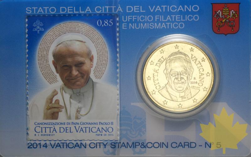 VATICAN-2014-50 CENTIMES COINCARD-JEAN PAUL II - 20141107151508_50-cent-jeanpaulII.JPG
