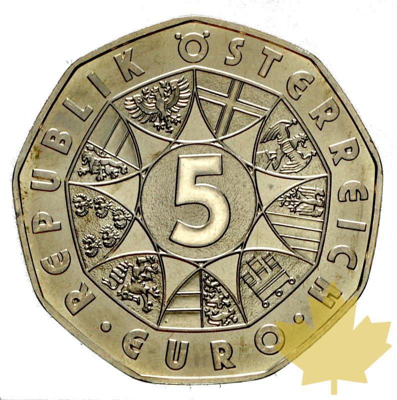 AUTRICHE-2003-5 EURO ARGENT-Wasser Kraft-FDC - 20160419132732_AUTRICHE-5EURO-R.JPG