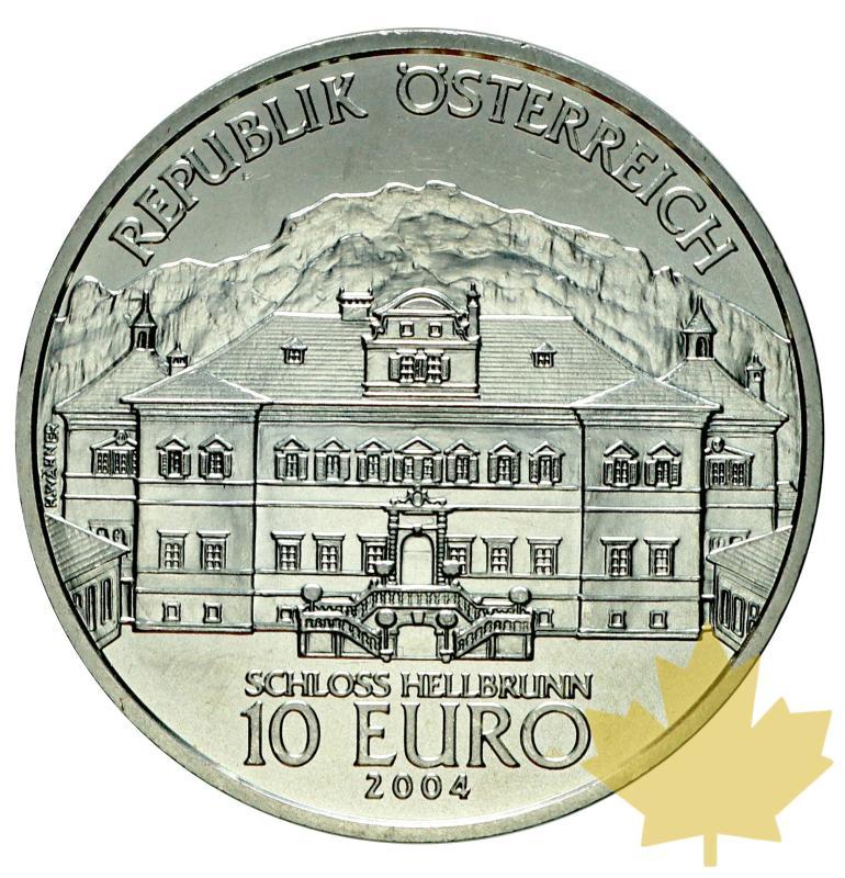 AUTRICHE-2004-10 EURO ARGENT-Hellbrunn Castle-FDC - 20160419135613_austria-10euro-2004-2.JPG