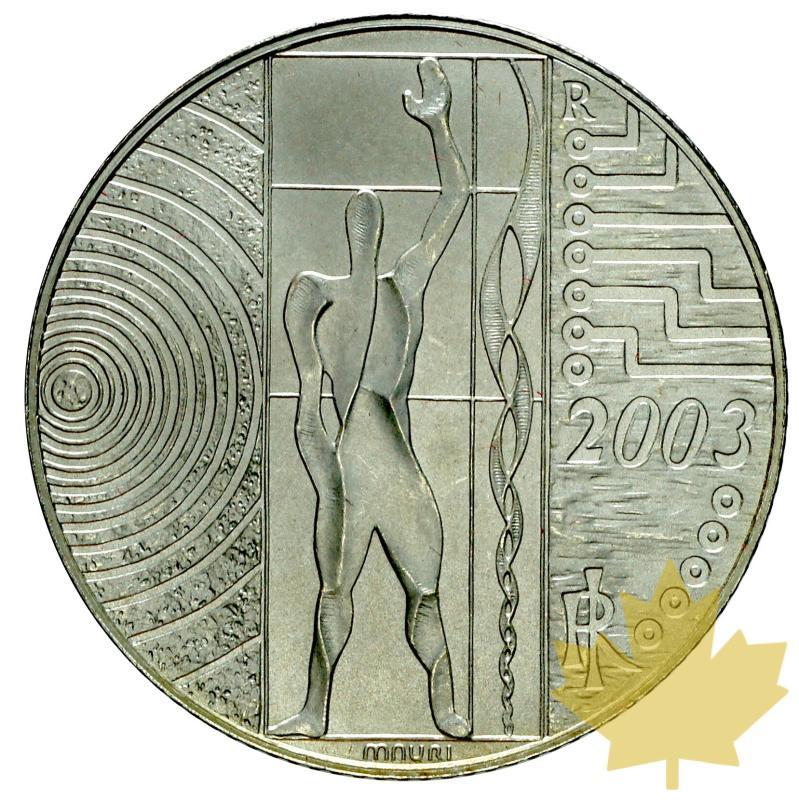 ITALIE-2003-5 EURO ARGENT-L'Europa del lavoro-FDC - 20160419140350_italie-5euro-2003-1.JPG