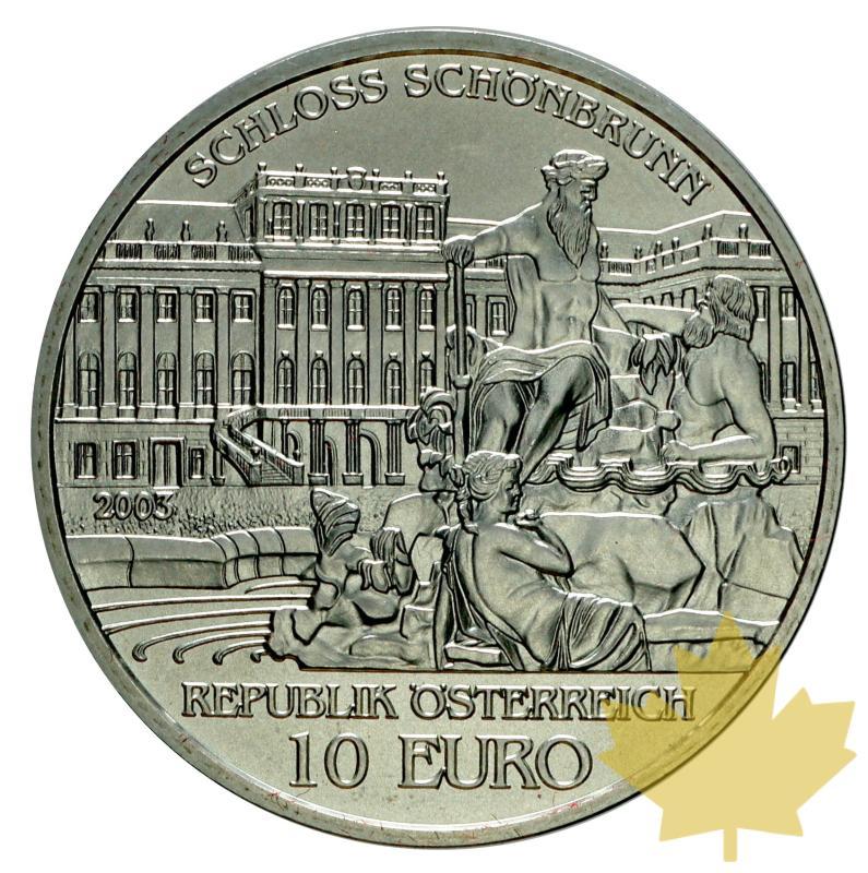 AUTRICHE-2003-10 EURO ARGENT-Schonebrunn-FDC - 20160419140620_AUSTRIA-10EURO-2003-2.JPG