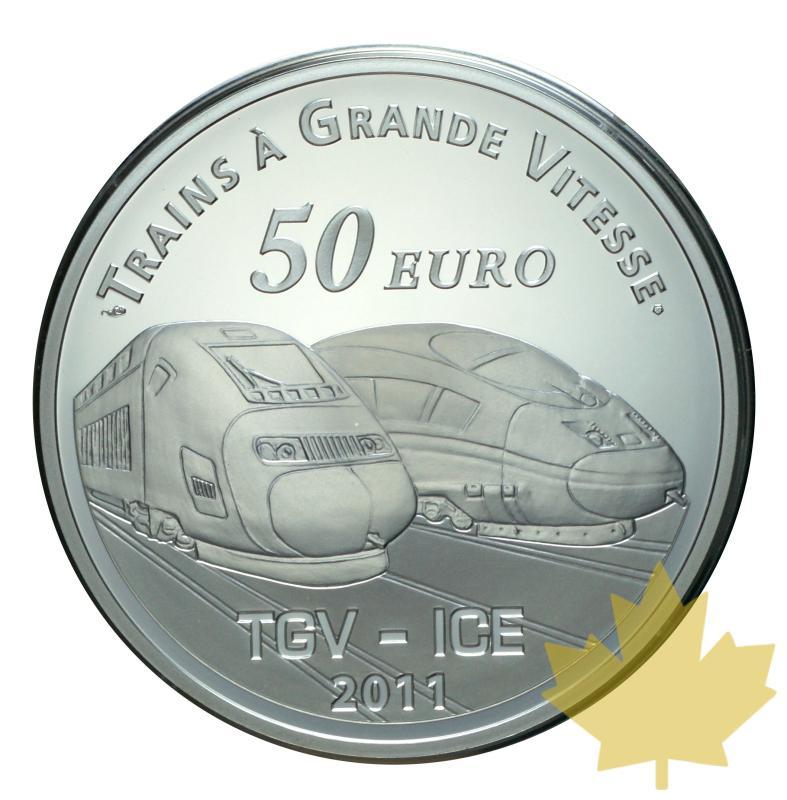 FRANCE-2011-50 EURO PIEFORT ARGENT-TGV GARE DE METZ-PROOF - 20160930102152_50euro-piefort-tgv-1.JPG