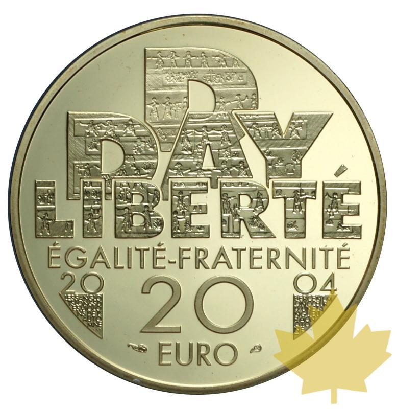 FRANCE-2004-20 EURO OR-PROOF DEBARQUEMENT 6 juin 1944 - 20171106135754_20euro-2004-2.JPG