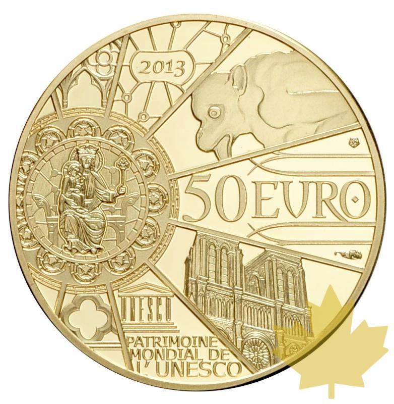 FRANCE-2013-50 EURO OR-NOTRE DAME-PROOF - 20171106141127_50euro-or-notre-dame-2.JPG
