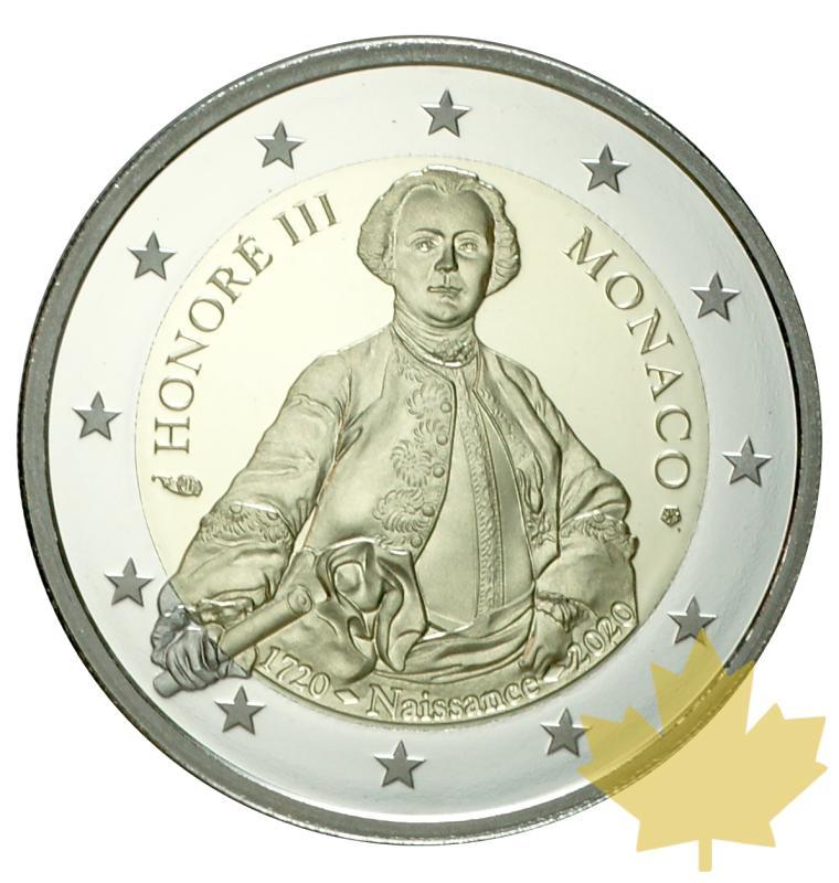 MONACO-2020-2 EURO COMMEMORATIVE-HONORÉ III-PROOF BE - 20201022133938_MONACO-2EURO-2020-1.JPG