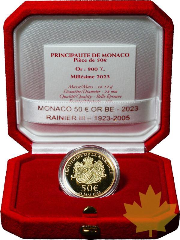 MONACO 50 € OR BE Centenaire Prince Rainier III 1923-2023 - 20231205104802_SON03796.jpg