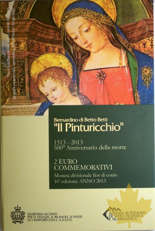 SAINT MARIN-2013- 2 EURO COMMEMORATIVE PINTURICCHIO - 30-09_2013-2.JPG