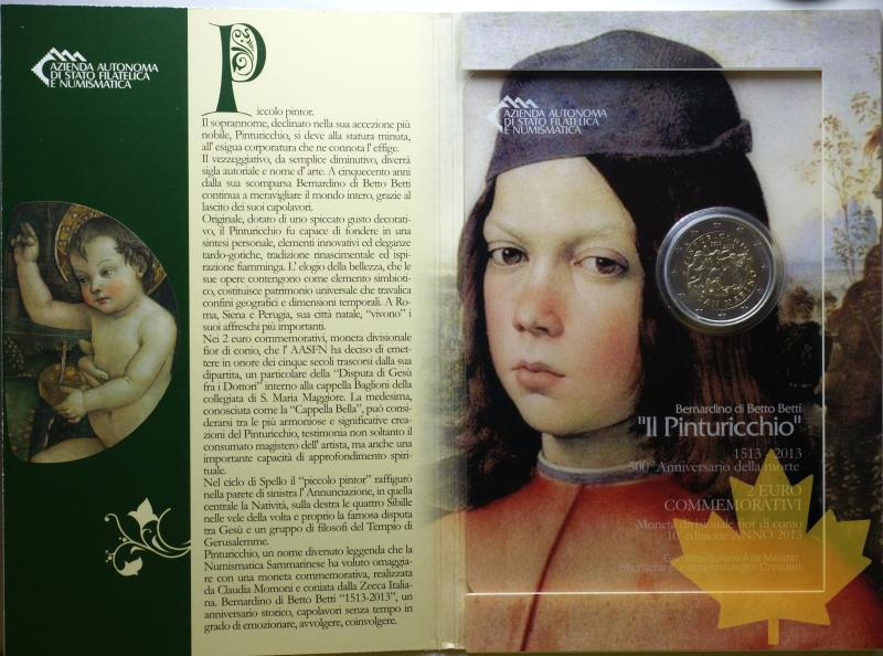 SAINT MARIN-2013- 2 EURO COMMEMORATIVE PINTURICCHIO - 30-09_2013-3.JPG