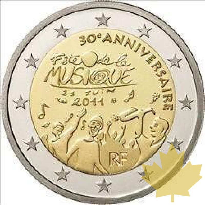 FRANCE-2011-2 EURO COMMEMORATIVE- FETE DE LA MUSIQUE - FRA-2011-musikk.jpg
