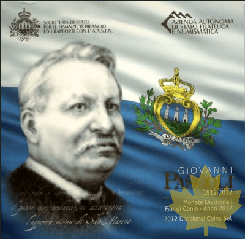 SAINT MARIN - 2012-SERIE BU AVEC 5 EURO ARGENT Giovanni Pascoli - Immagine1(3).png