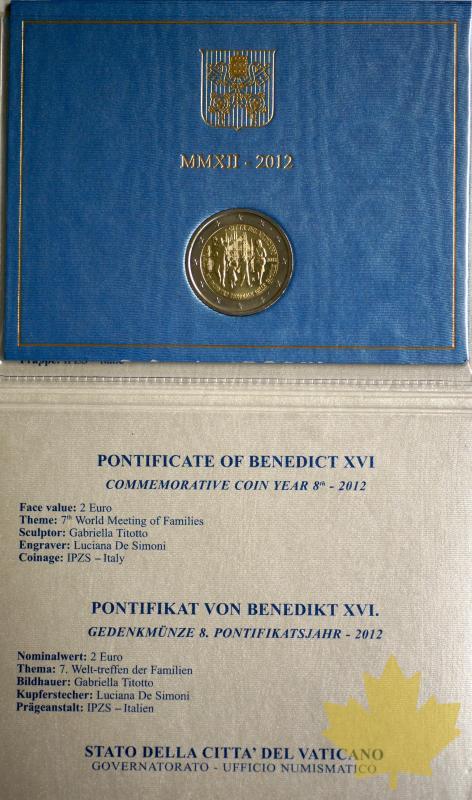 VATICAN-2012-2 EURO COMMEMORATIVE - VATICAN-2EURO-2012-2.JPG