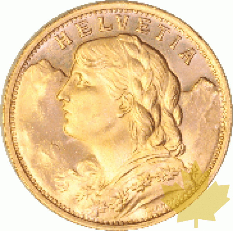 Suisse - 20 francs or Vreneli Croix - SUISSEA.gif